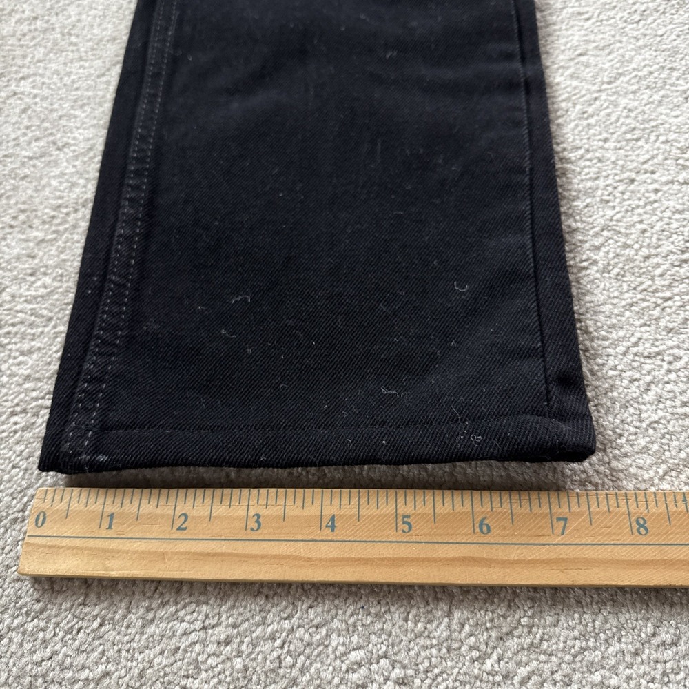 Levis Jeans Mens 31x30 (Fits 31x27) Black 505 Straight Leg Classic - Picture 6 of 10